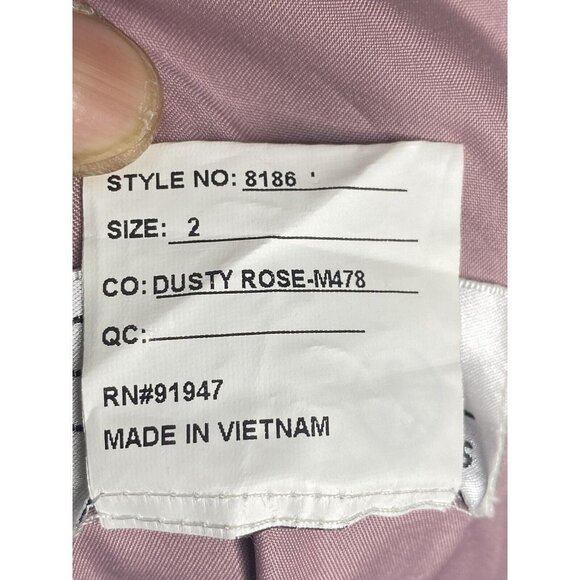 Social Bridesmaids‎ Womens Off-the-shoulder Pleated Bodice Dress Dusty Rose 2 - Picture 9 of 10